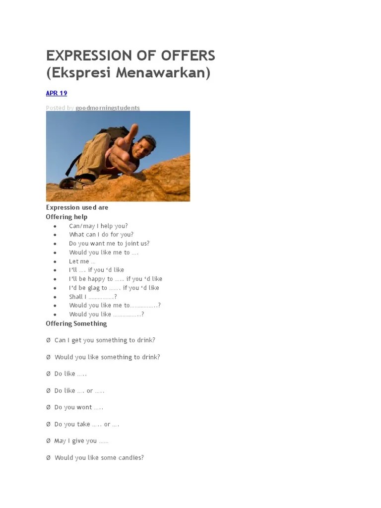 Expression of Offers | PDF