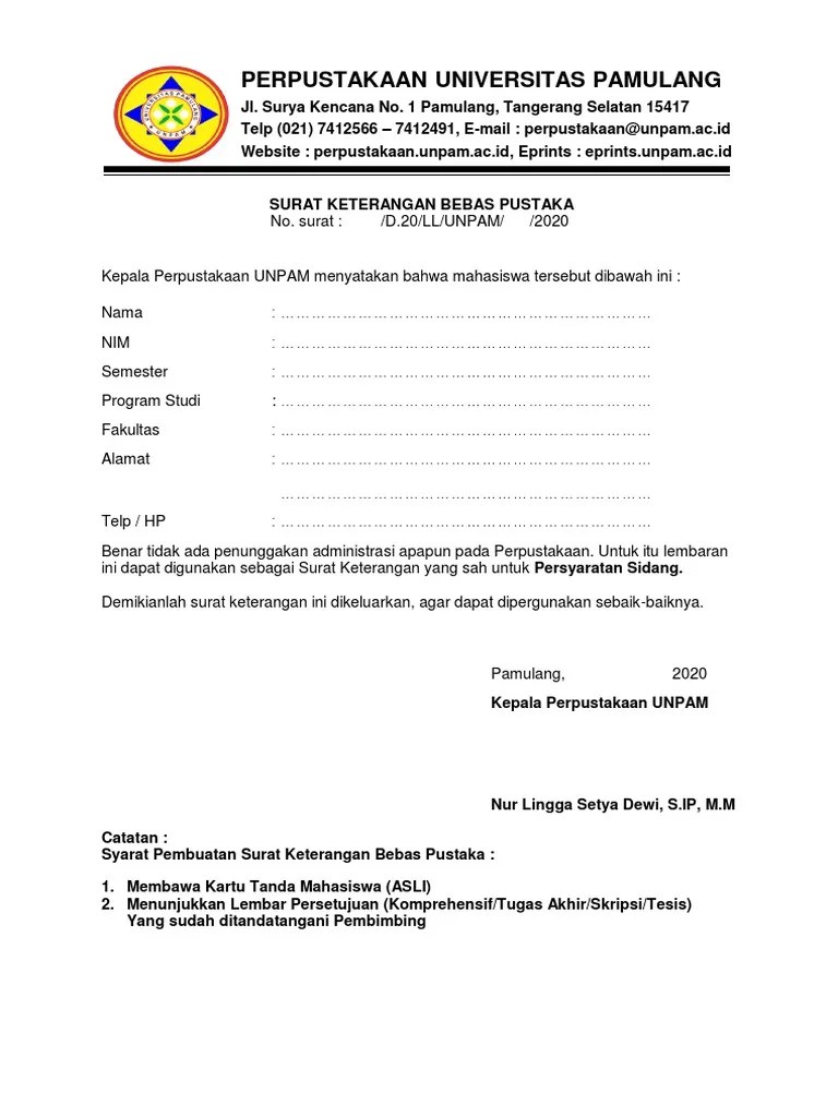 Surat Keterangan Bebas Pinjam-Sidang | PDF