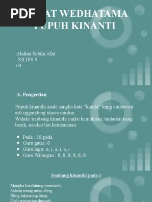 Ahdina Sabila Afni - B.jawa - Kinanthi | PDF