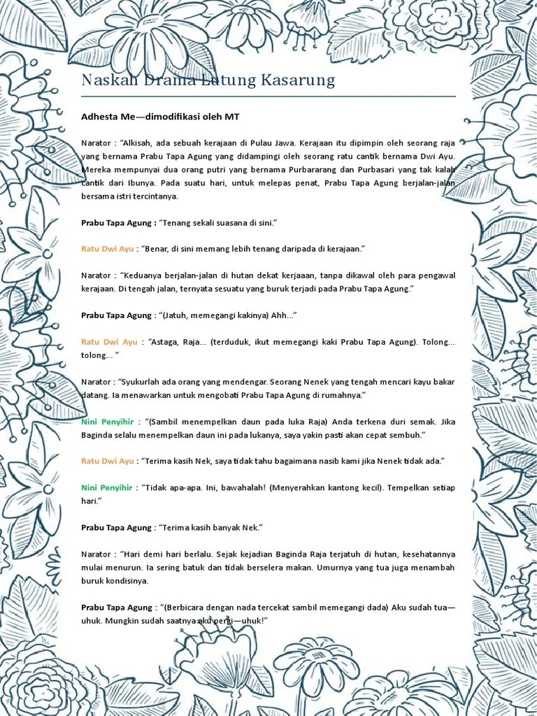 Naskah Drama Lutung Kasarung | PDF