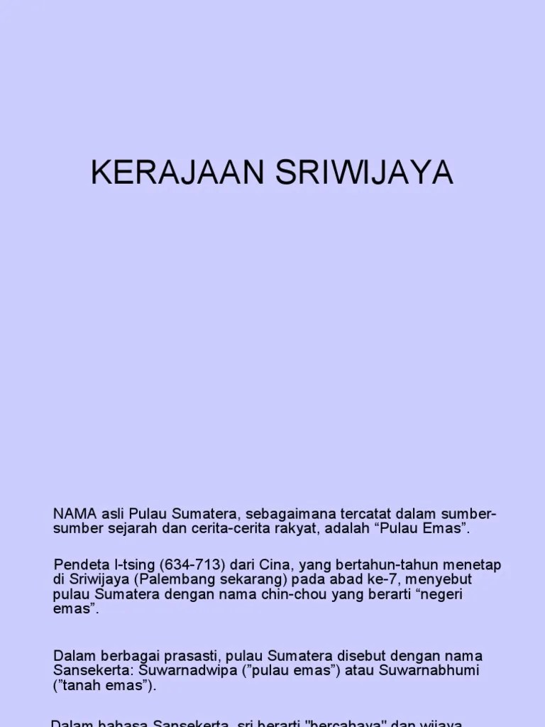Empayar Sriwijaya | PDF