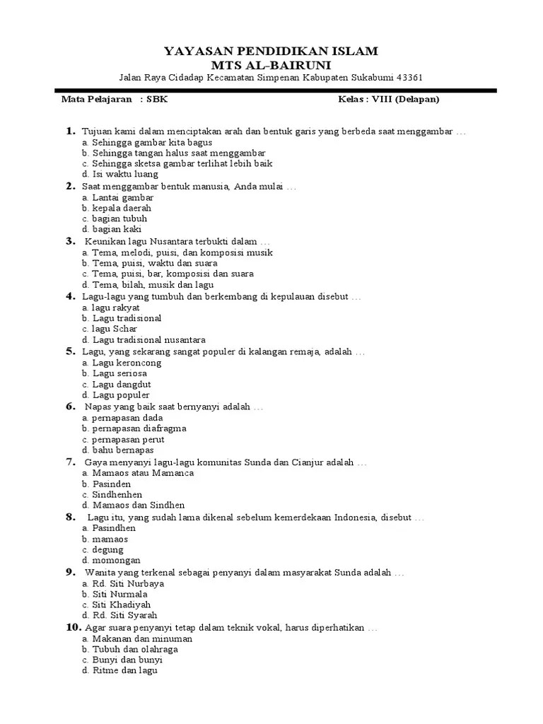 Rifki Soal SBK 8 | PDF