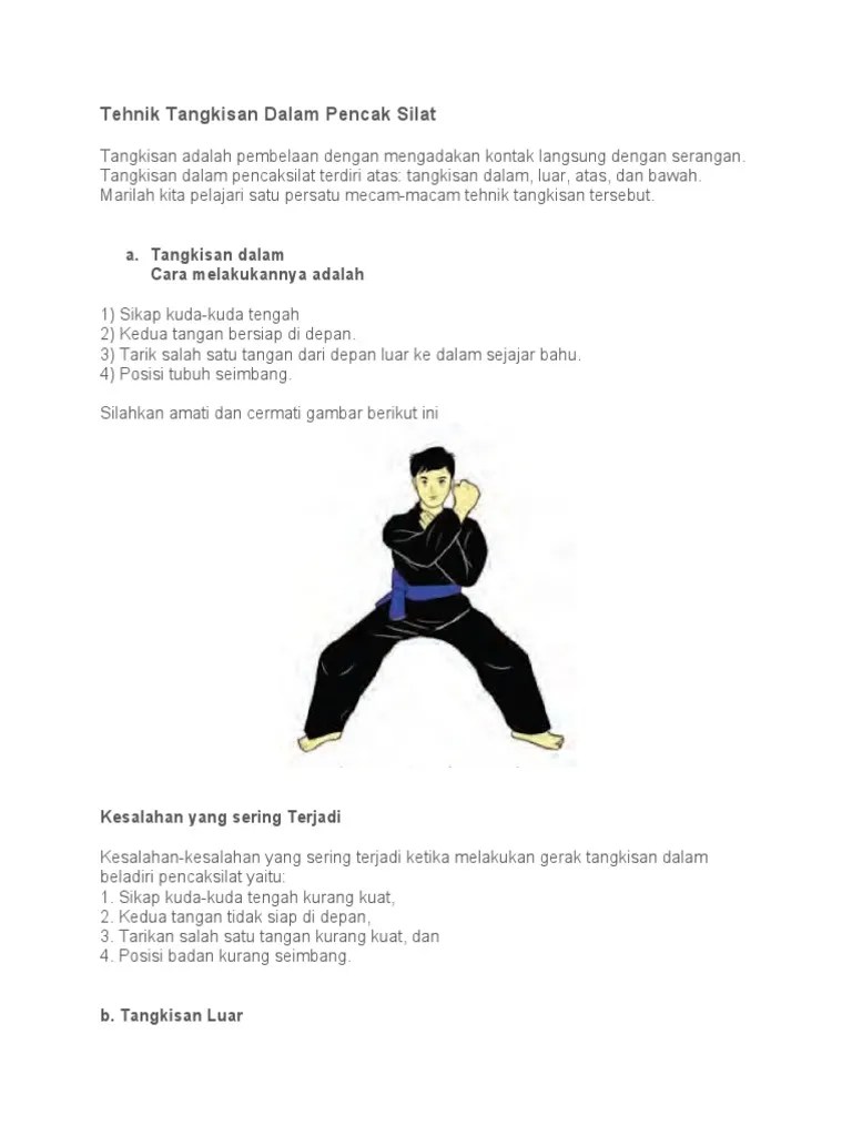 Tehnik Tangkisan Dalam Pencak Silat | PDF