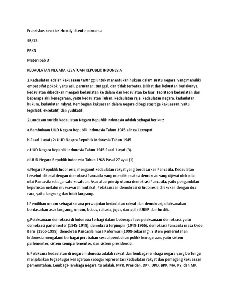 Materi PPKN Bab3 | PDF