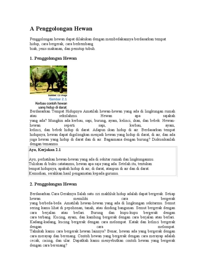 A Penggolongan Hewan | PDF