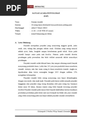 Satuan Acara Penyuluhan | PDF