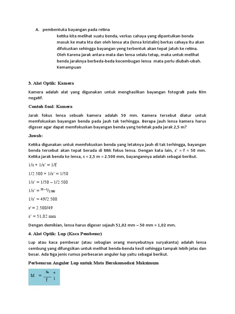 pembentuka bayangan pada retina