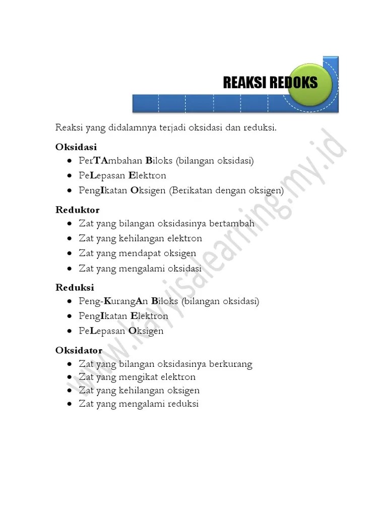 Reaksi Redoks | PDF