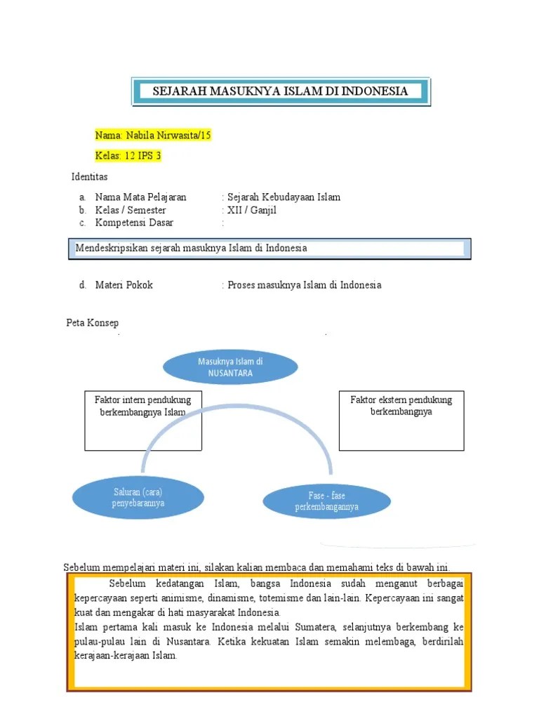 PROSES MASUKNYA ISLAM NUSANTARA - Nabila | PDF