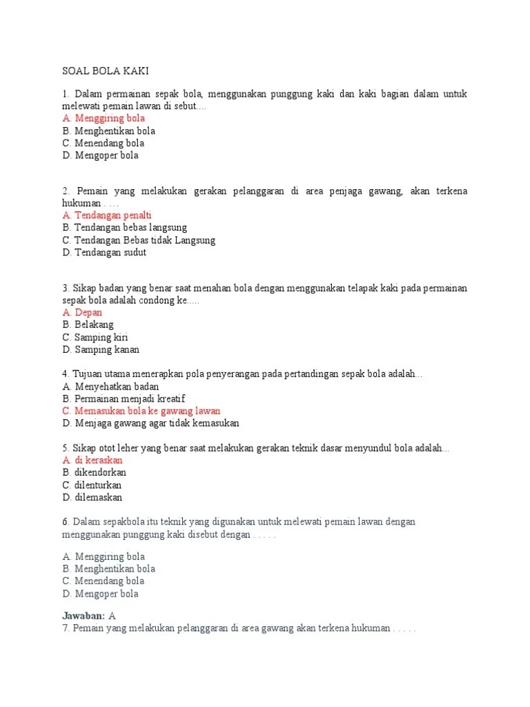 Soal Bola Kaki | PDF