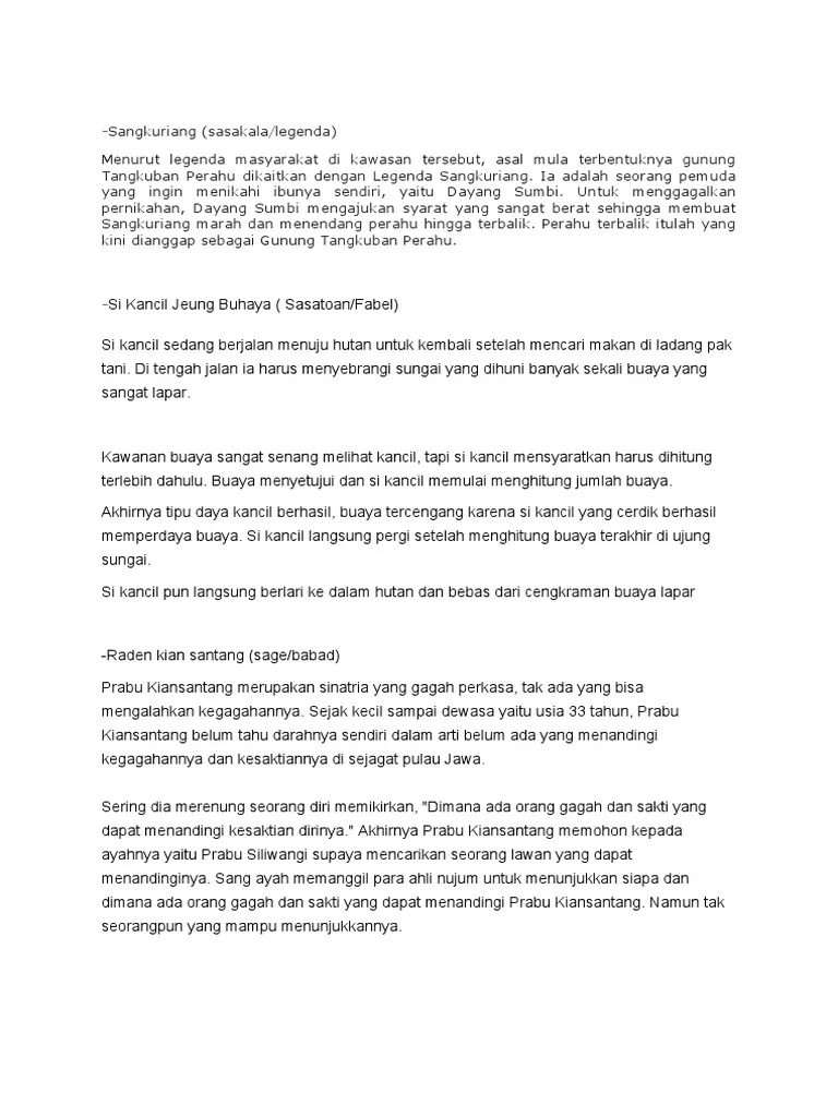 Fabel Bahasa Sunda Si Kancil – Dengan