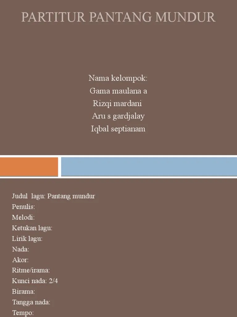 Partitur Pantang Mundur | PDF