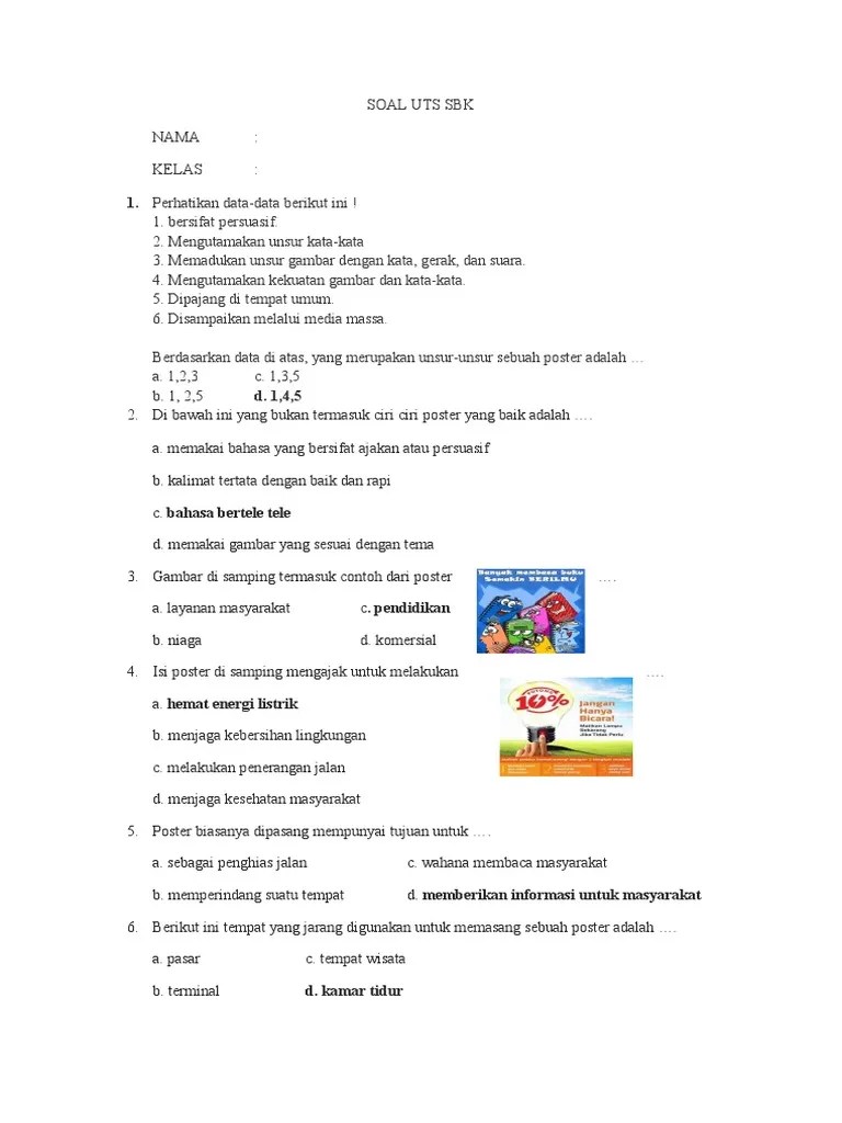 Soal Uts Poster 10 | PDF