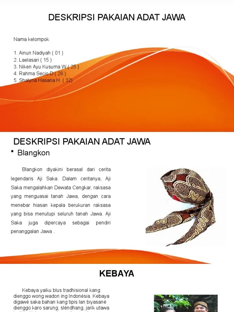 Deskripsi Kebaya Dalam Bahasa Jawa – Belajar