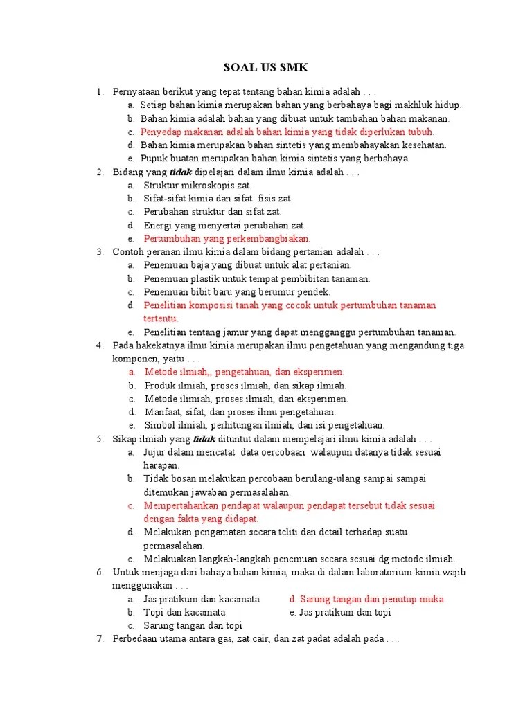 Soal Us SMK | PDF