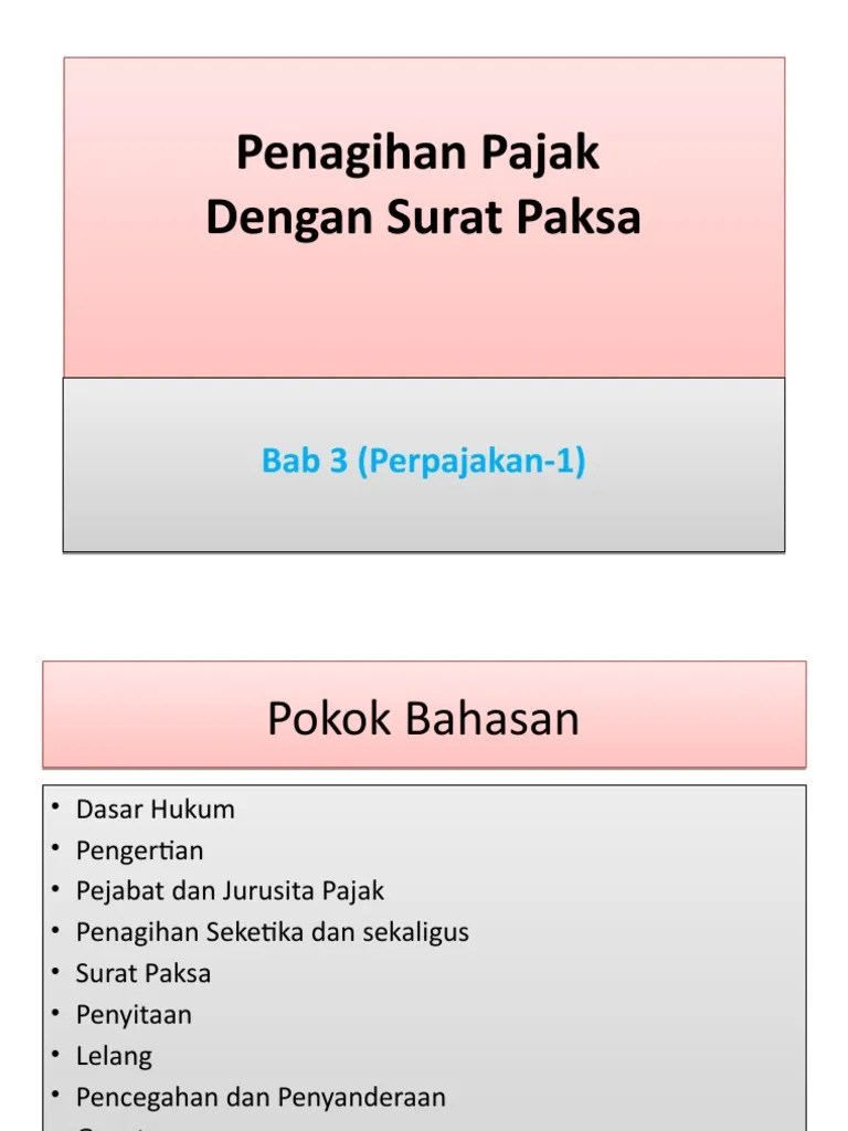 Penagihan Pajak Bab-3 | PDF