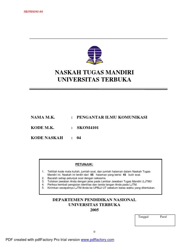Mata Kuliah Ilmu Komunikasi Universitas Terbuka - Terkait Ilmu