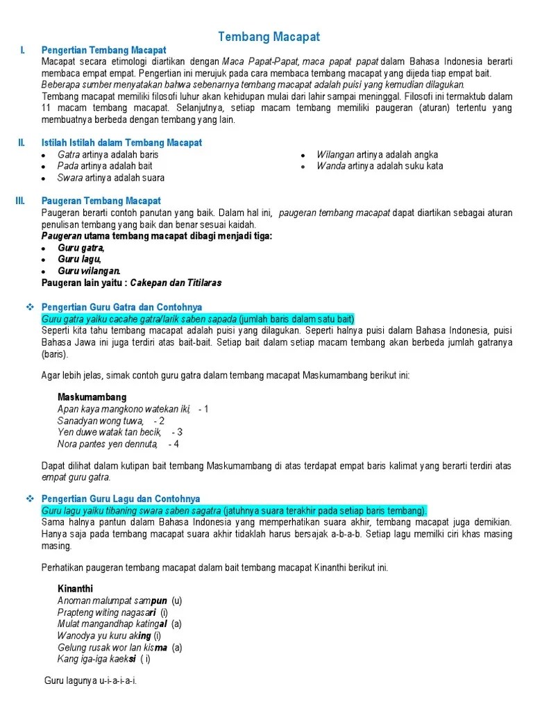 Paugeran Tembang Macapat - Revisi Id