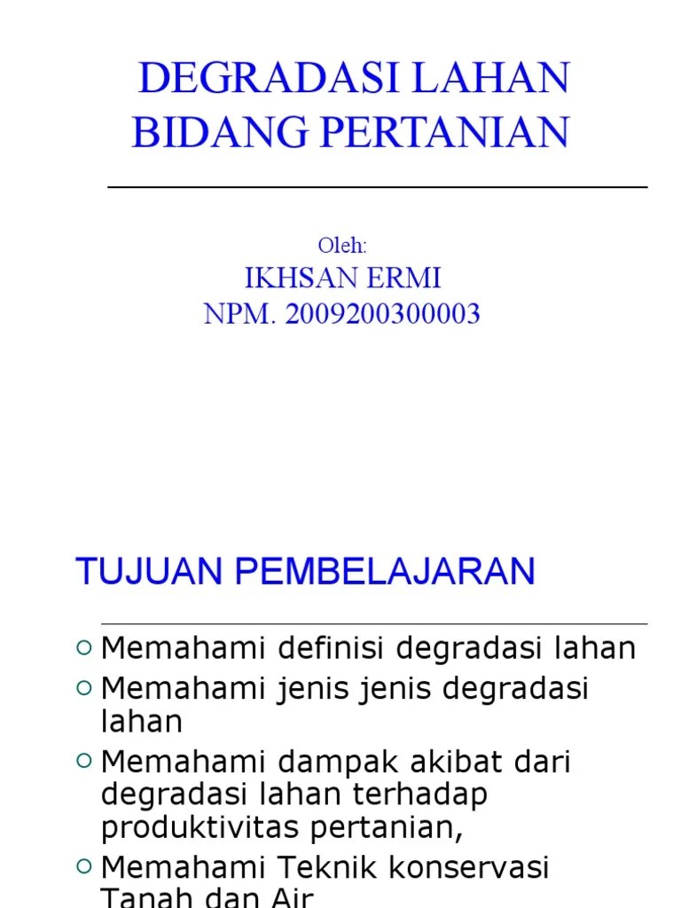 Tugas 3 - Degradasi Lahan | PDF