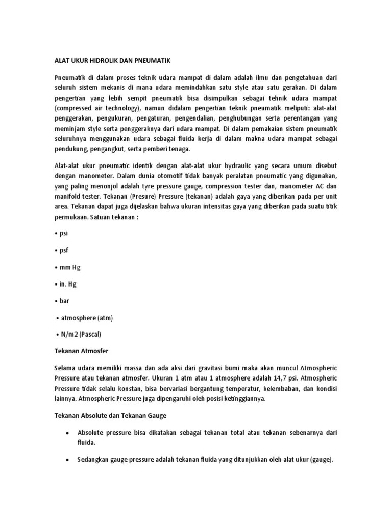 Alat Ukur Hidrolik Dan Pneumatik