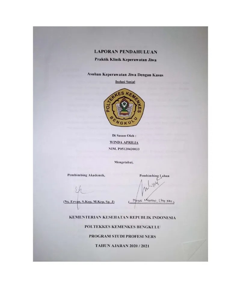 Laporan Pendahuluan Winda Aprilia | PDF