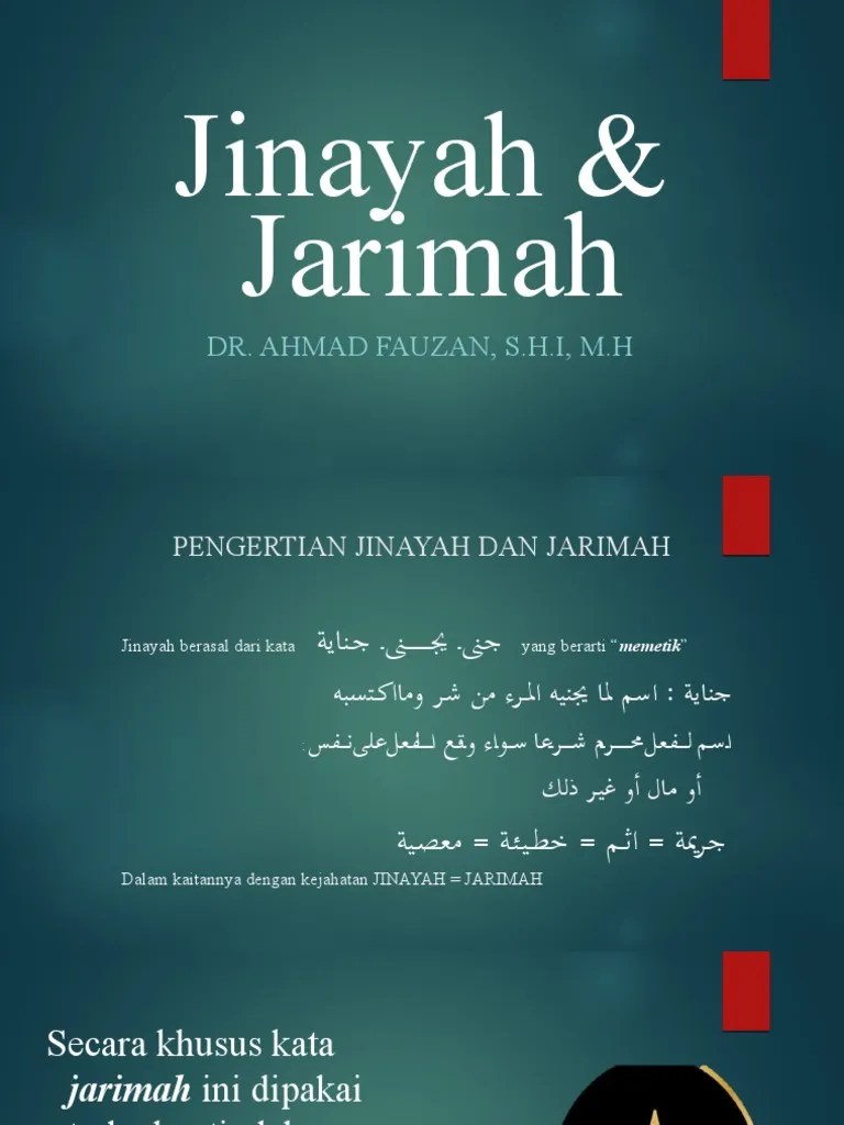 Pertemuan 2 (Jinayah Jarimah) | PDF