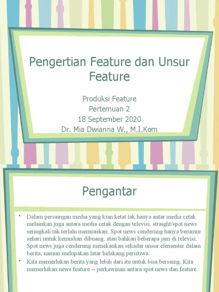 Pengertian Feature | PDF