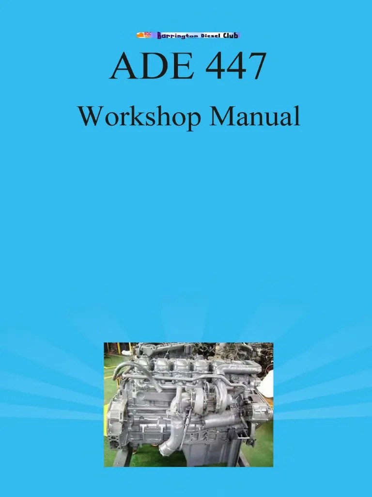 Ade 447 Workshop Manual Abby PDF | PDF | Piston | Vehicle Parts