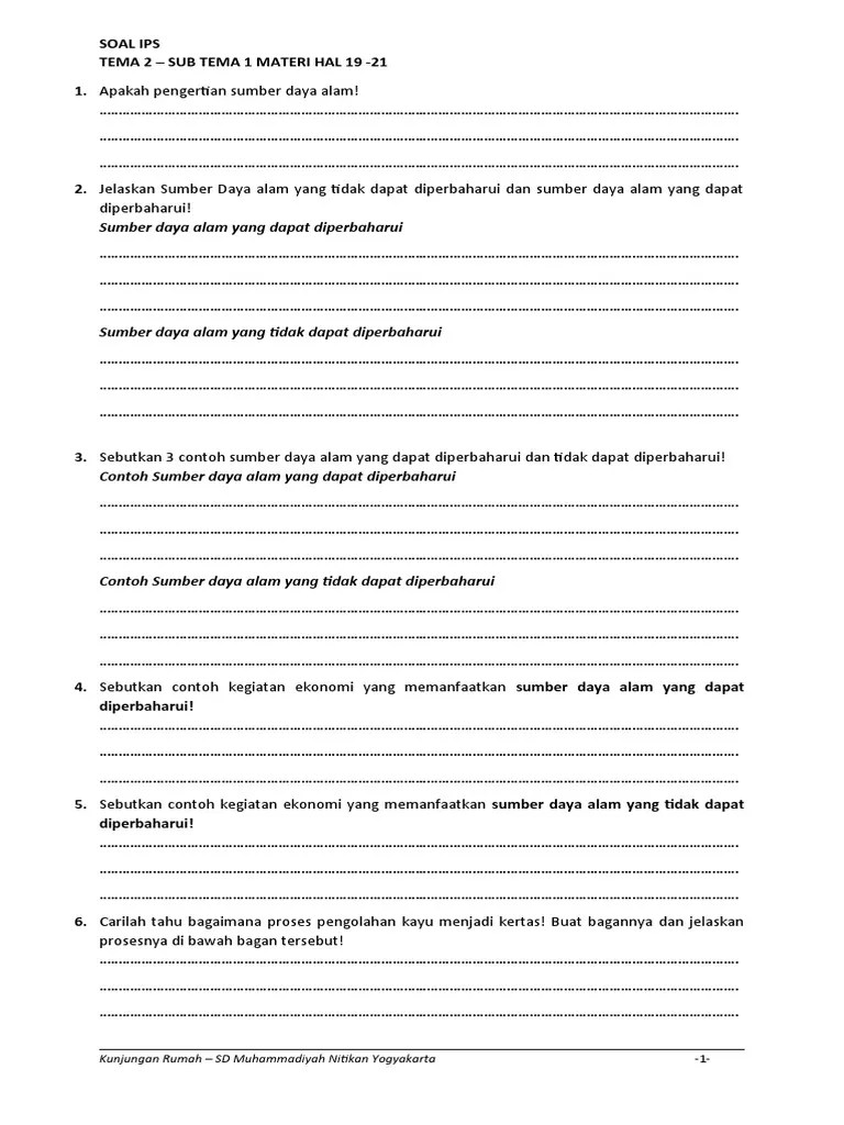IPS Tema 2 Sub 1 Hal 19-20 | PDF