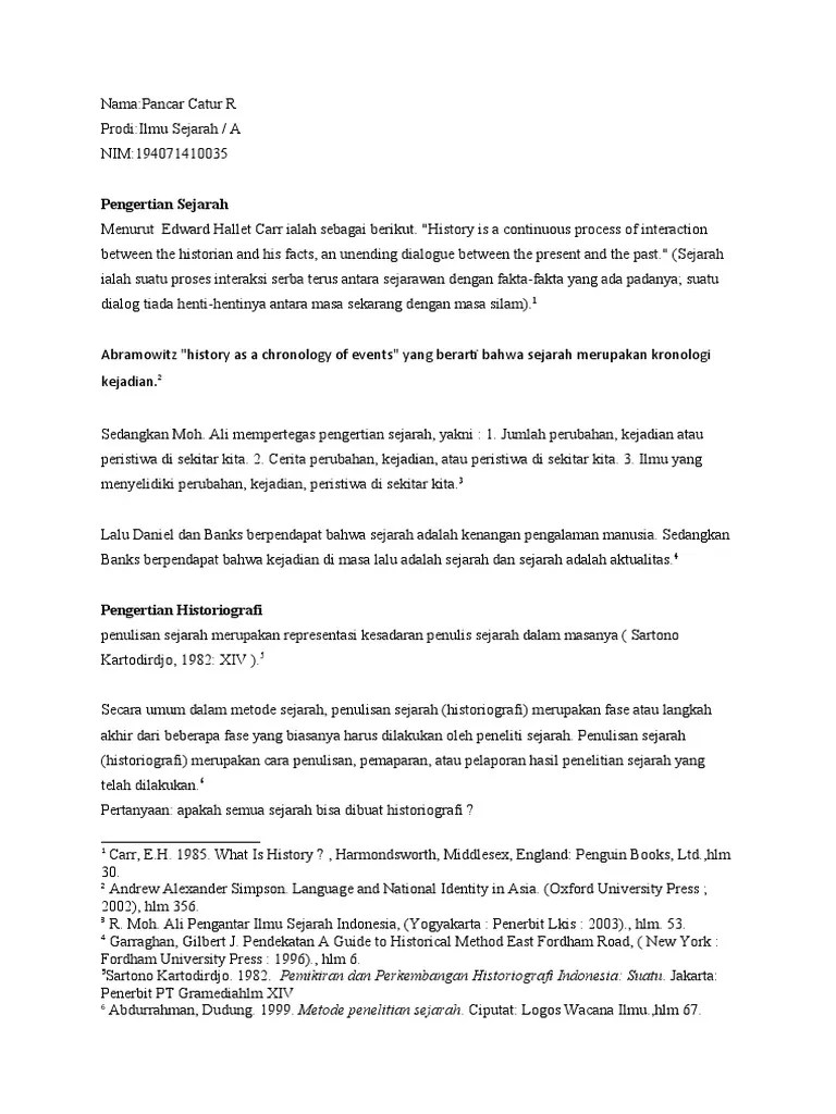 Jelaskan Pengertian Sejarah Secara Objektif Dan Subjektif Menurut Sartono  Kartodirdjo