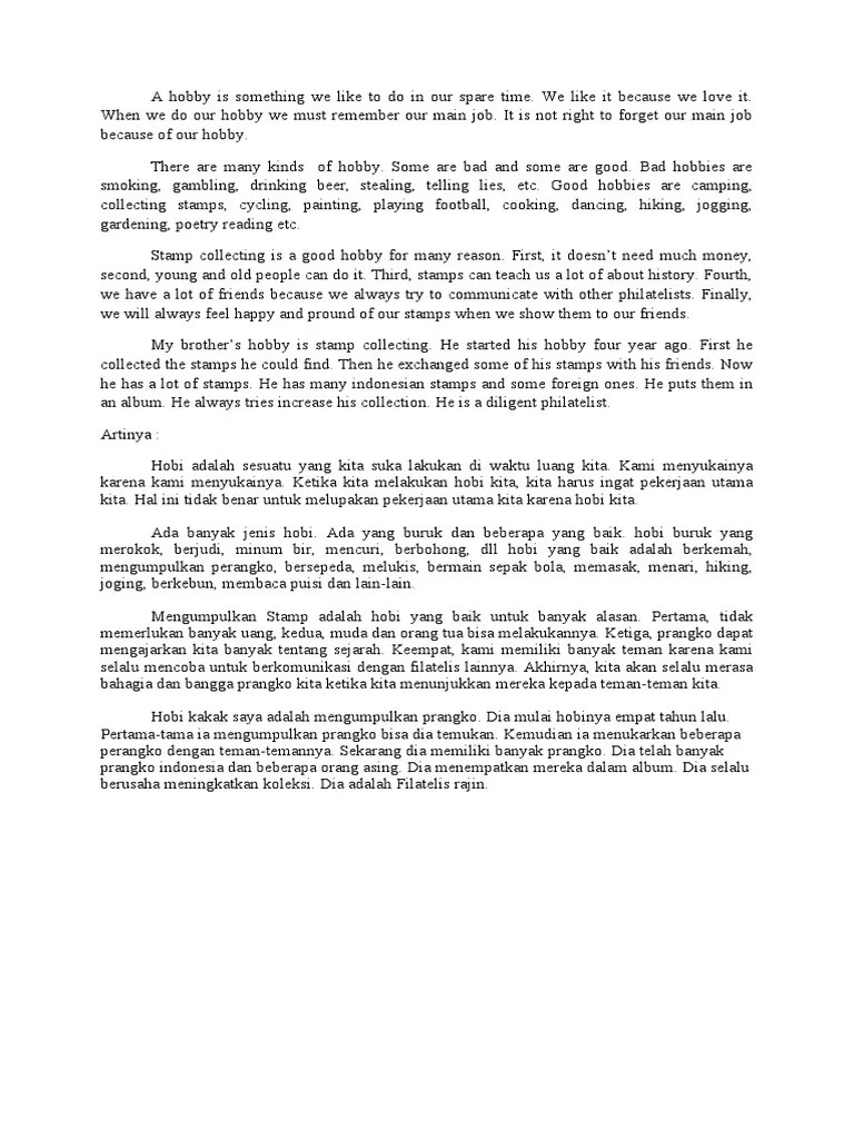 What Is His Hobby Artinya | Know It Info