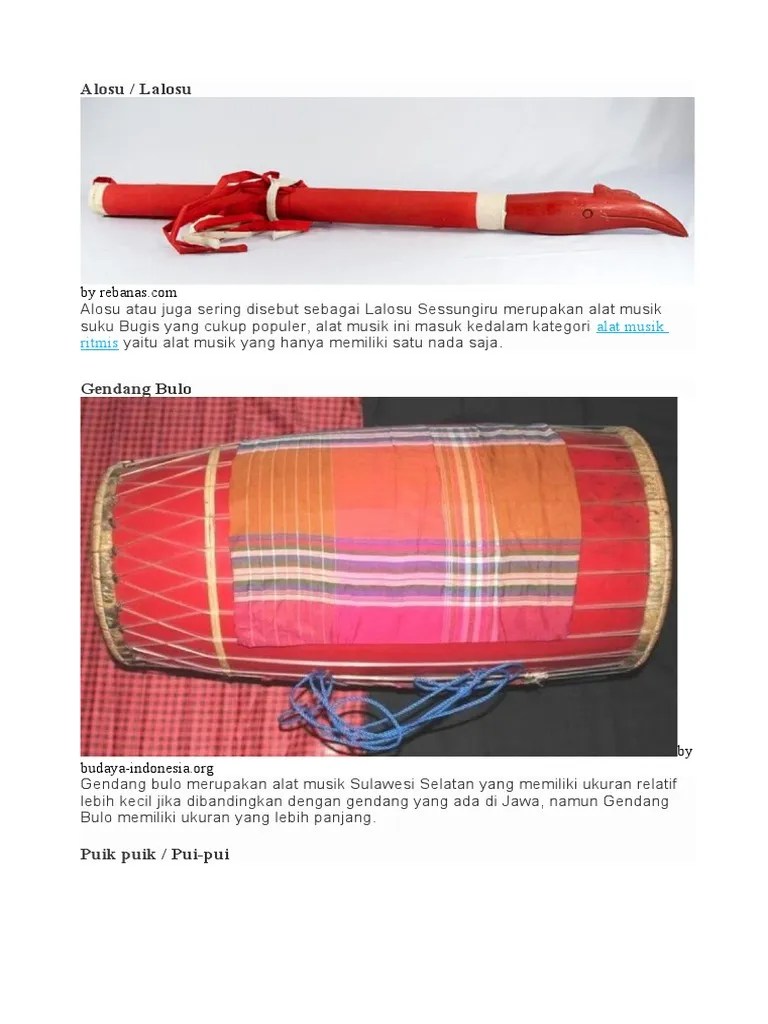 Alat Musik Dari Sulawesi | PDF