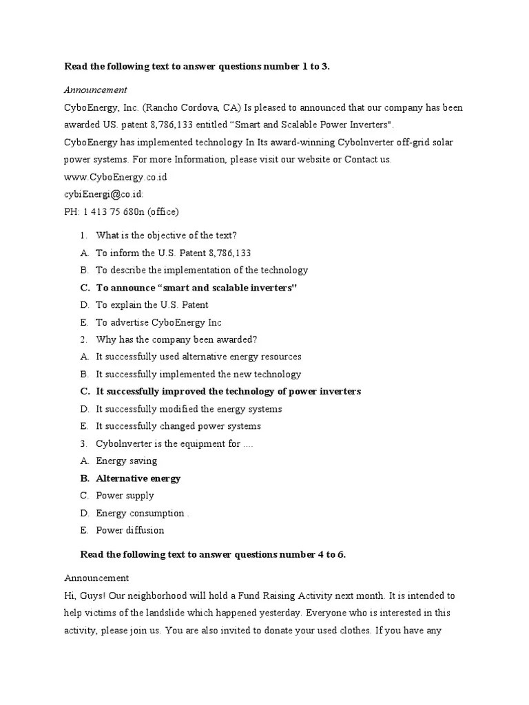 Soal Announcement Nada | PDF | Baggage | Nature