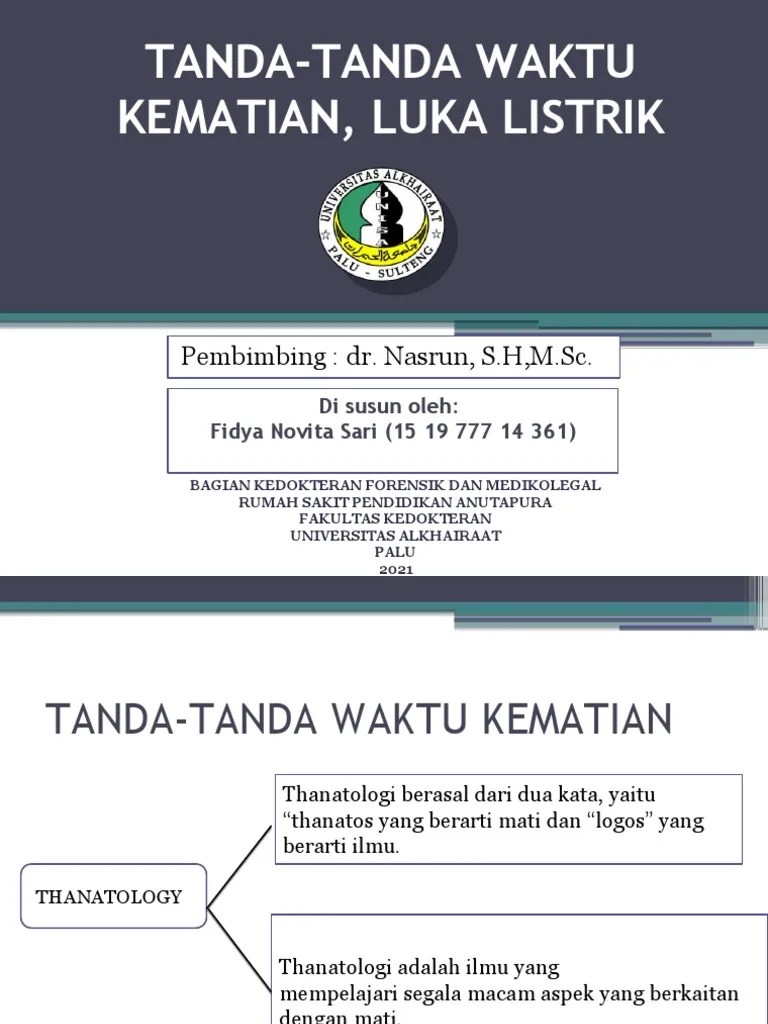 Tanda-Tanda Waktu Kematian, Luka Listrik, Luka | PDF