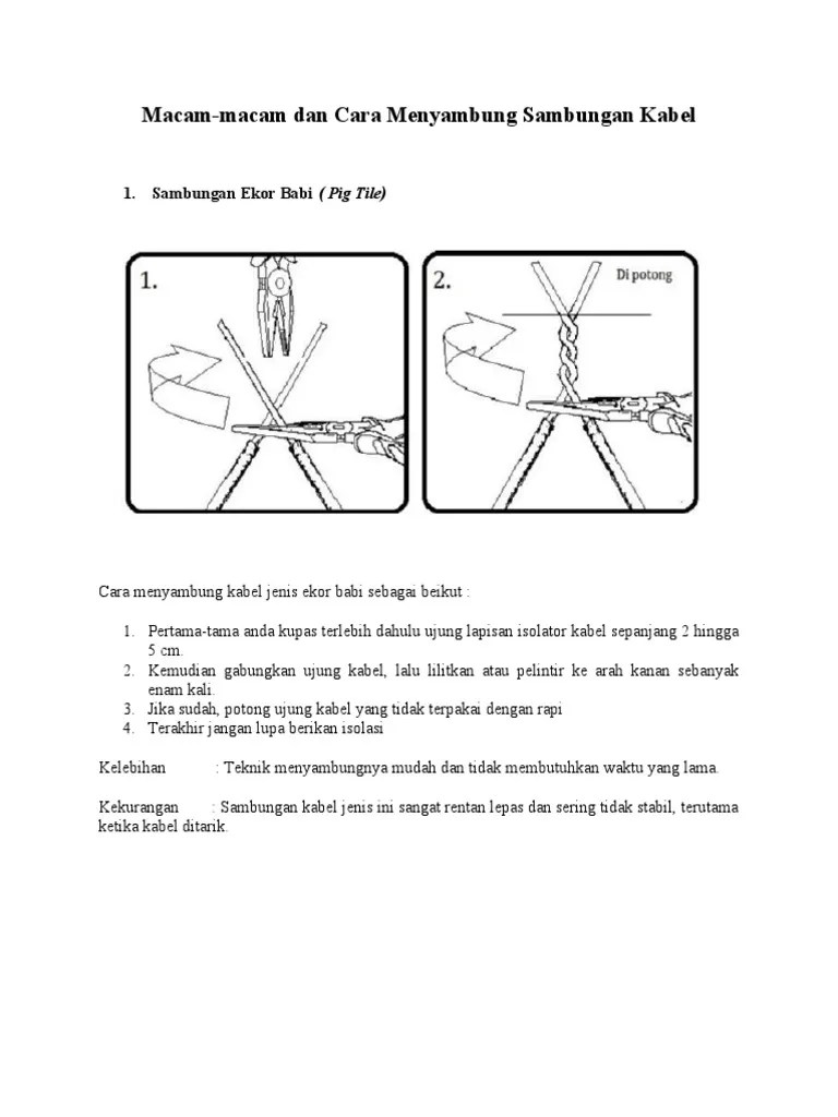 Macam Macam Sambungan Kabel | PDF