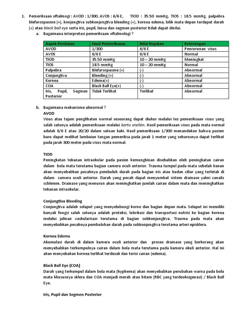 Pemeriksaan Oftalmogi | PDF
