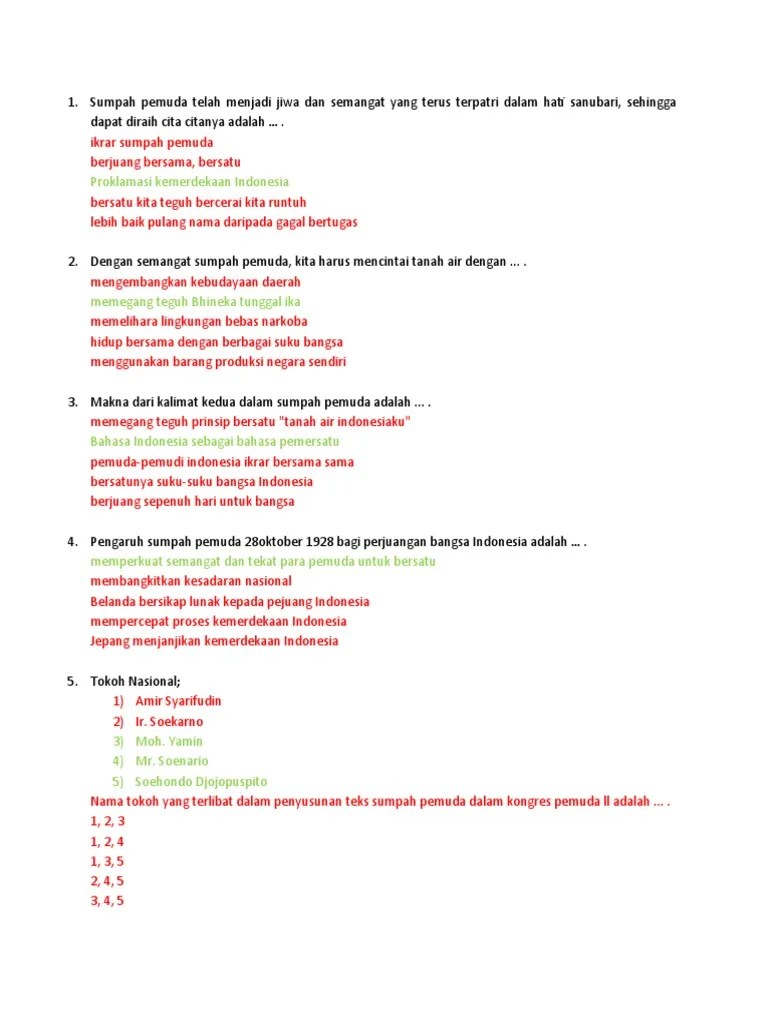 Ulangan Sumpah Pemuda | PDF