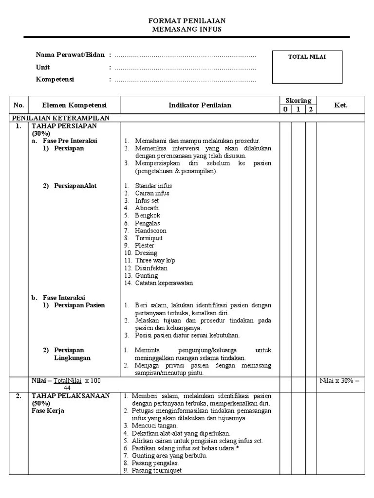 Fix Memasang Infus - 03102018 | PDF