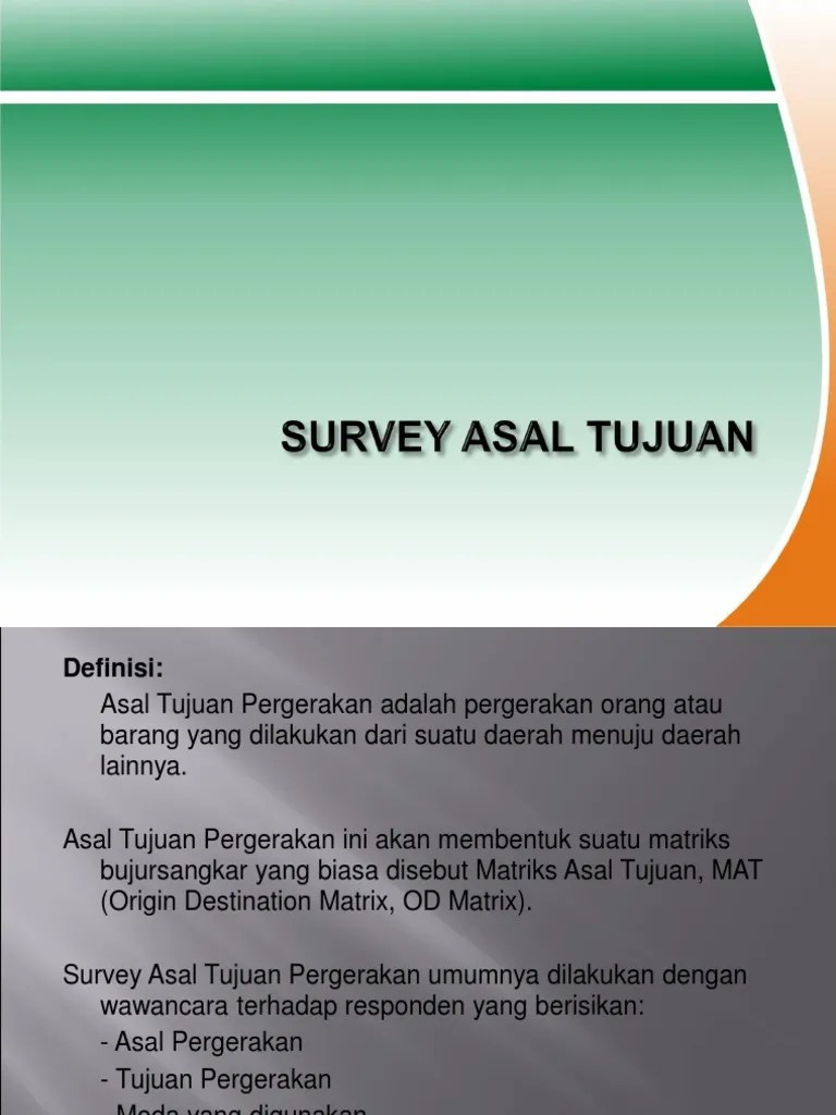 Survei Asal Tujuan | PDF