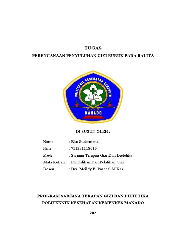 Perencanaan Penyuluhan Gizi Buruk Pada Anak Balita Eko Sudarmono | PDF