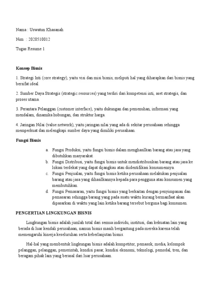 Resume DDB klm1 | PDF