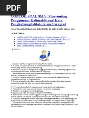 BAHASA INDONESIA Menyunting Kata | PDF