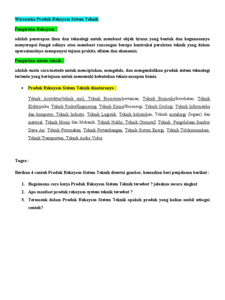 Rekayasa Sistem Teknik | PDF