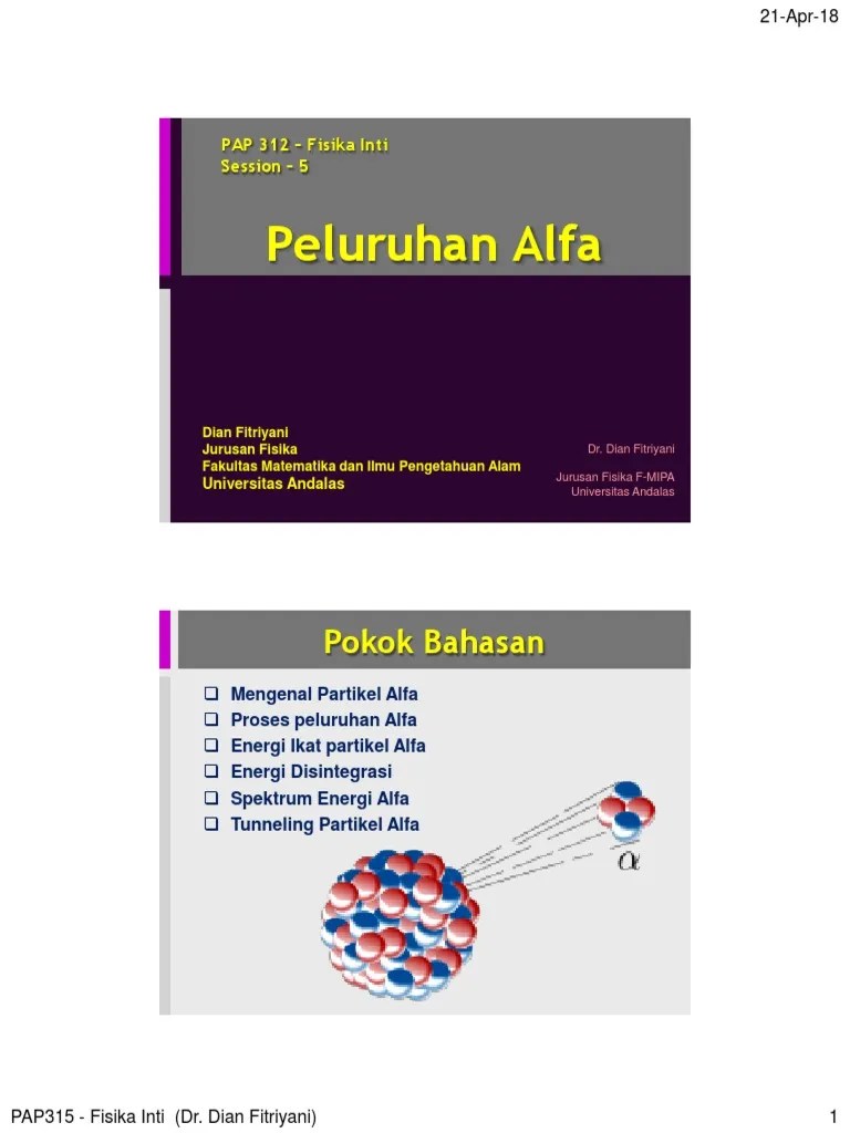 5 - Peluruhan Alfa | PDF