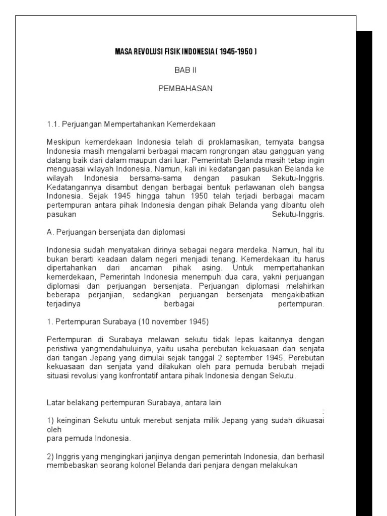 Masa Revolusi Fisik Indonesia | PDF