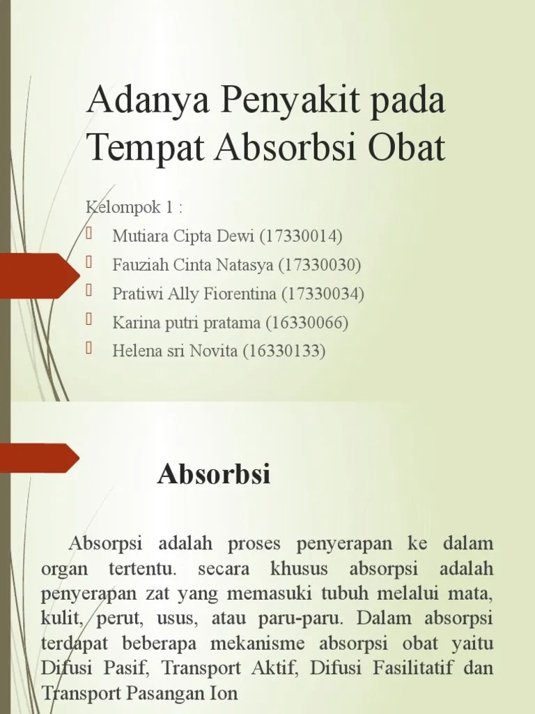 3.adanya Penyakit Pada Tempat Absorbsi | PDF