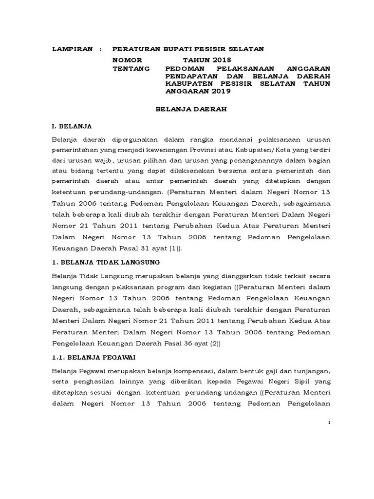 Lampiran Standar Biaya Pada Pedoman Pelaksanaan 2019 Ok Cetak (27 Januari  2019) | PDF