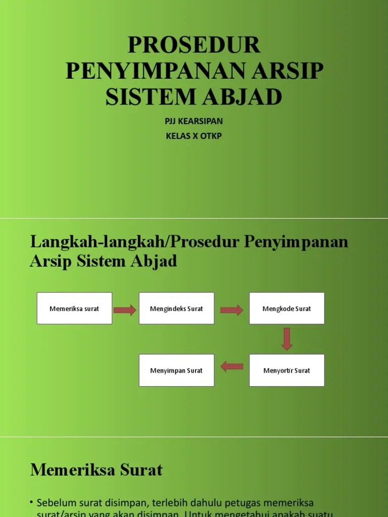 Prosedur Penyimpanan Arsip Sistem Abjad | PDF