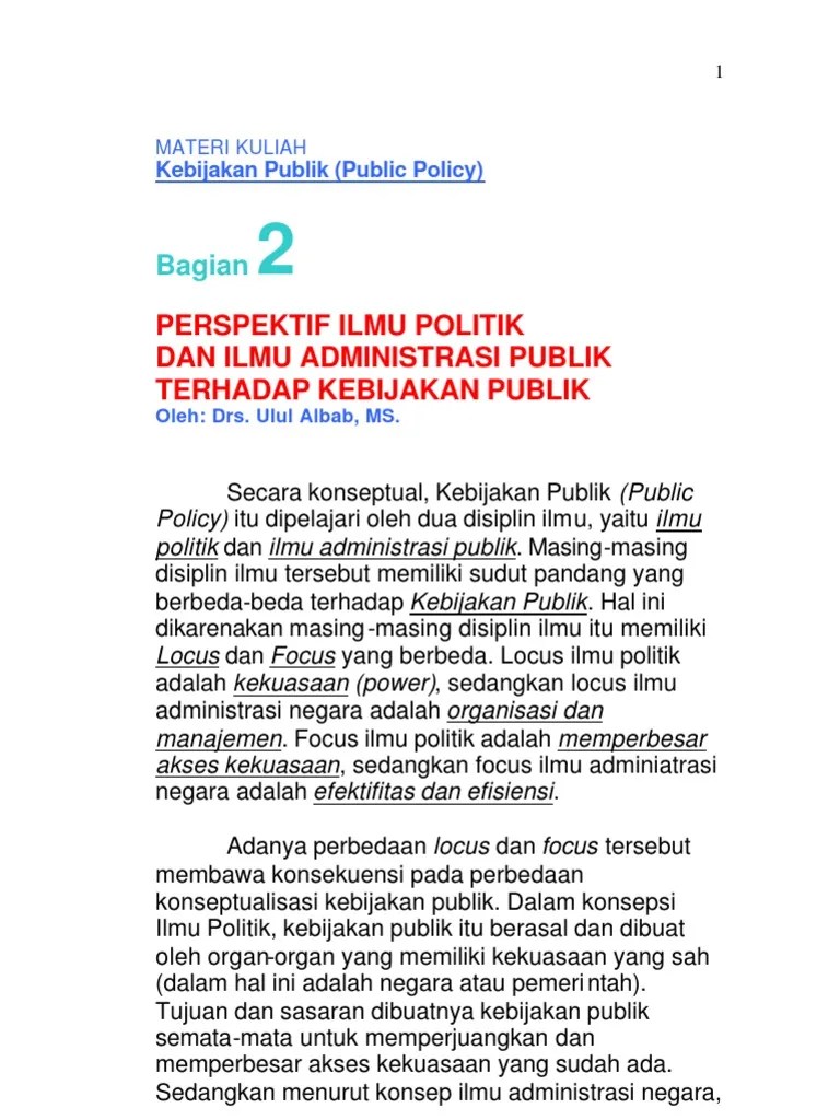 Public Polecy 2 | PDF