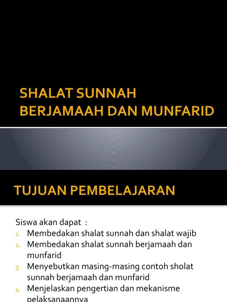 SHALAT SUNNAH BERJAMAAH DAN MUNFARID | PDF